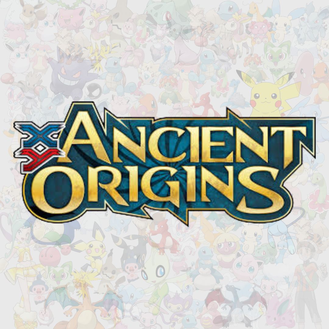 Pokémon XY Ancient Origins logotyp med antika och mystiska Pokémon