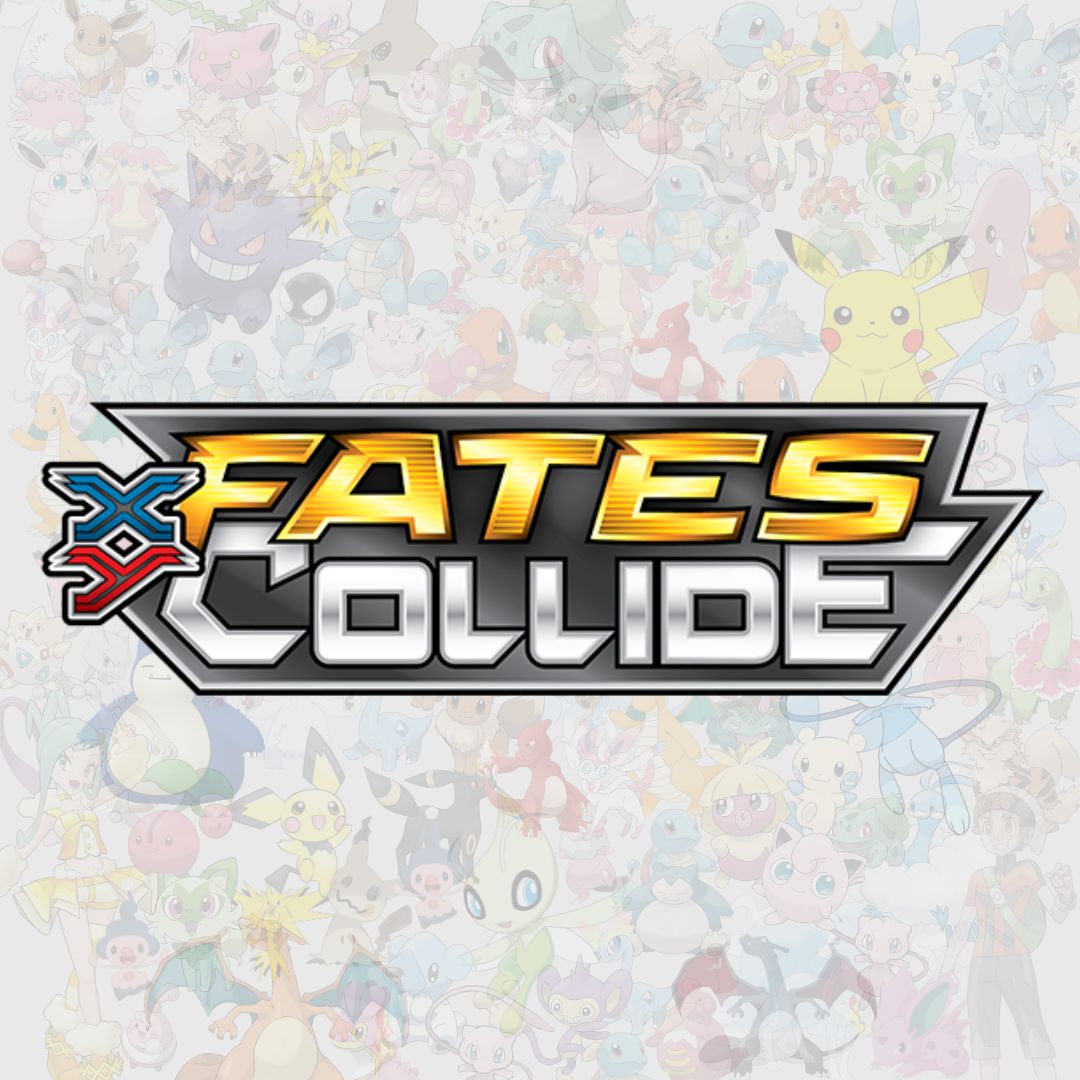 Pokémon XY Fates Collide logotyp med Zygarde och Mega Alakazam