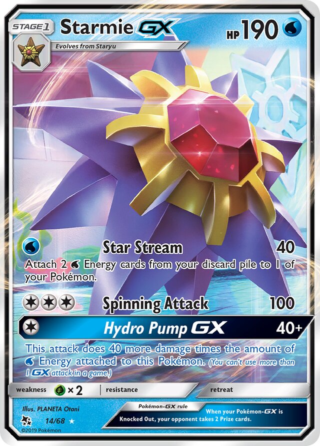 Starmie GX - #14/68 - Pokémon Sun & Moon - Hidden Fates