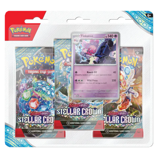 Pokémon Scarlet & Violet: Stellar Crown 3-Pack Blister Tinkaton