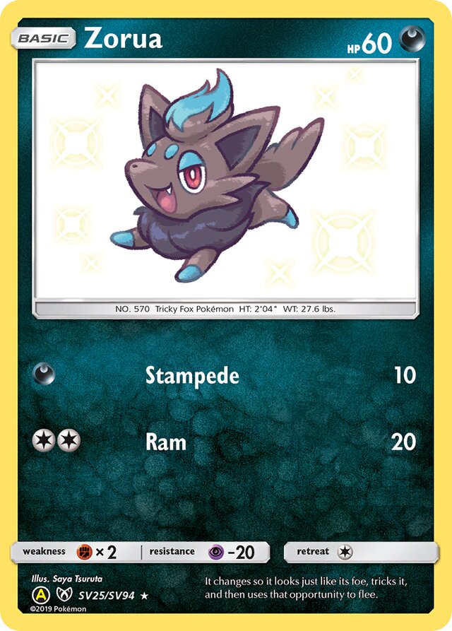 Zorua - #SV25/SV94 - Pokémon Sun & Moon - Hidden Fates