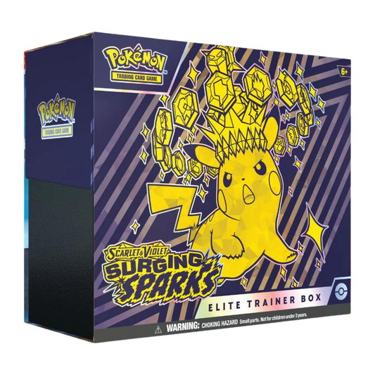 En Pokemon tcg Scarlet & Violet Surging sparks elite trainer box (ETB).