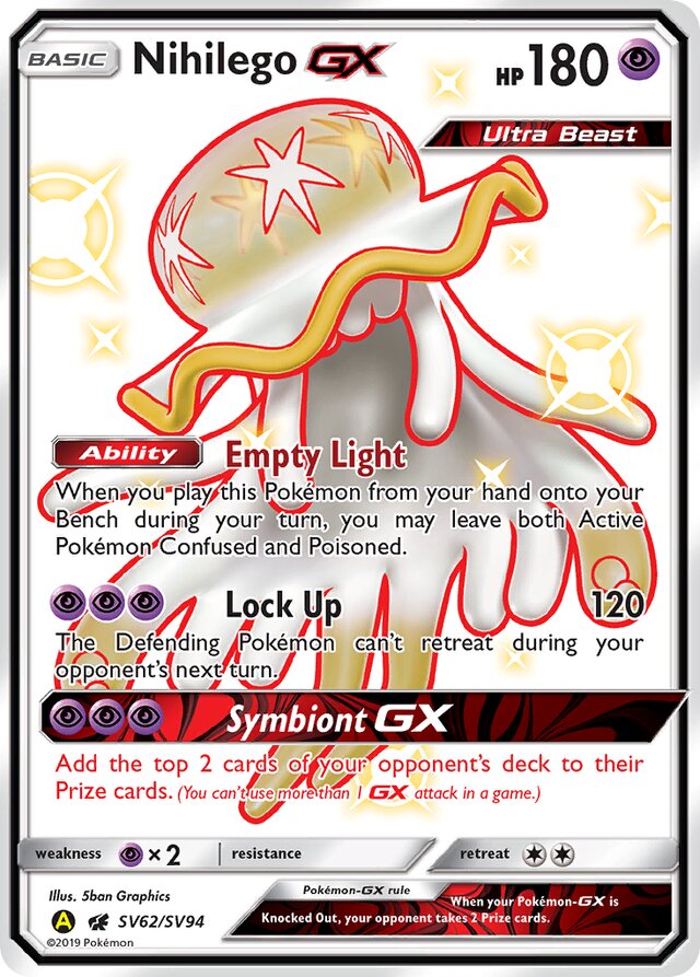 Nihilego GX - #SV62/SV94 - Pokémon Sun & Moon - Hidden Fates