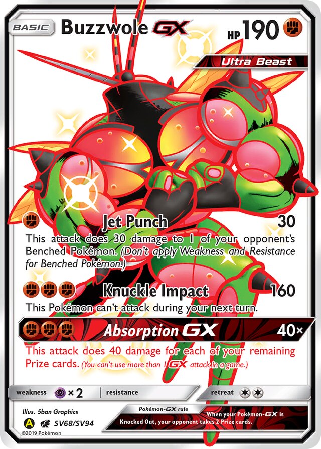 Buzzwole GX - #SV68/SV94 - Pokémon Sun & Moon - Hidden Fates