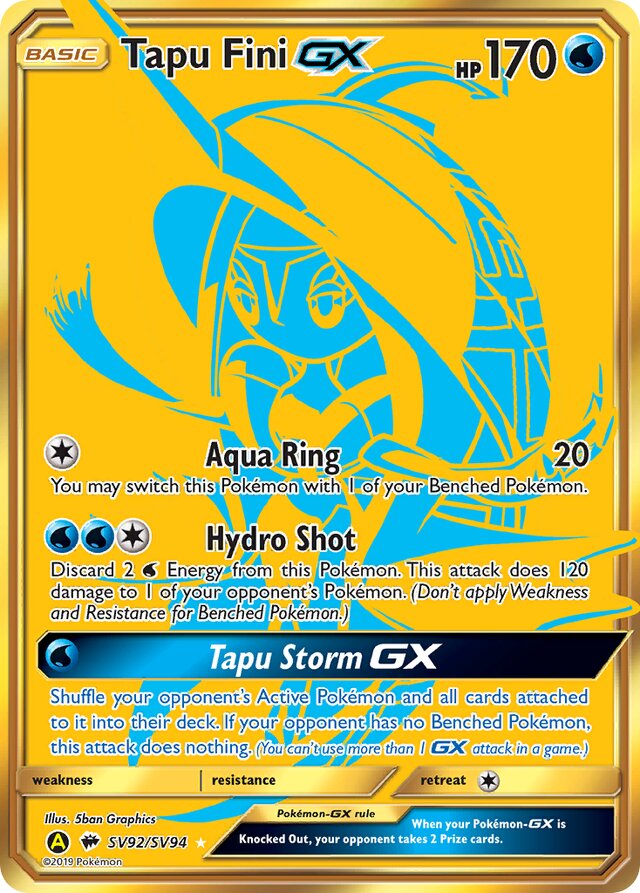 Tapu Fini GX - #SV92/SV94 - Pokémon Sun & Moon - Hidden Fates