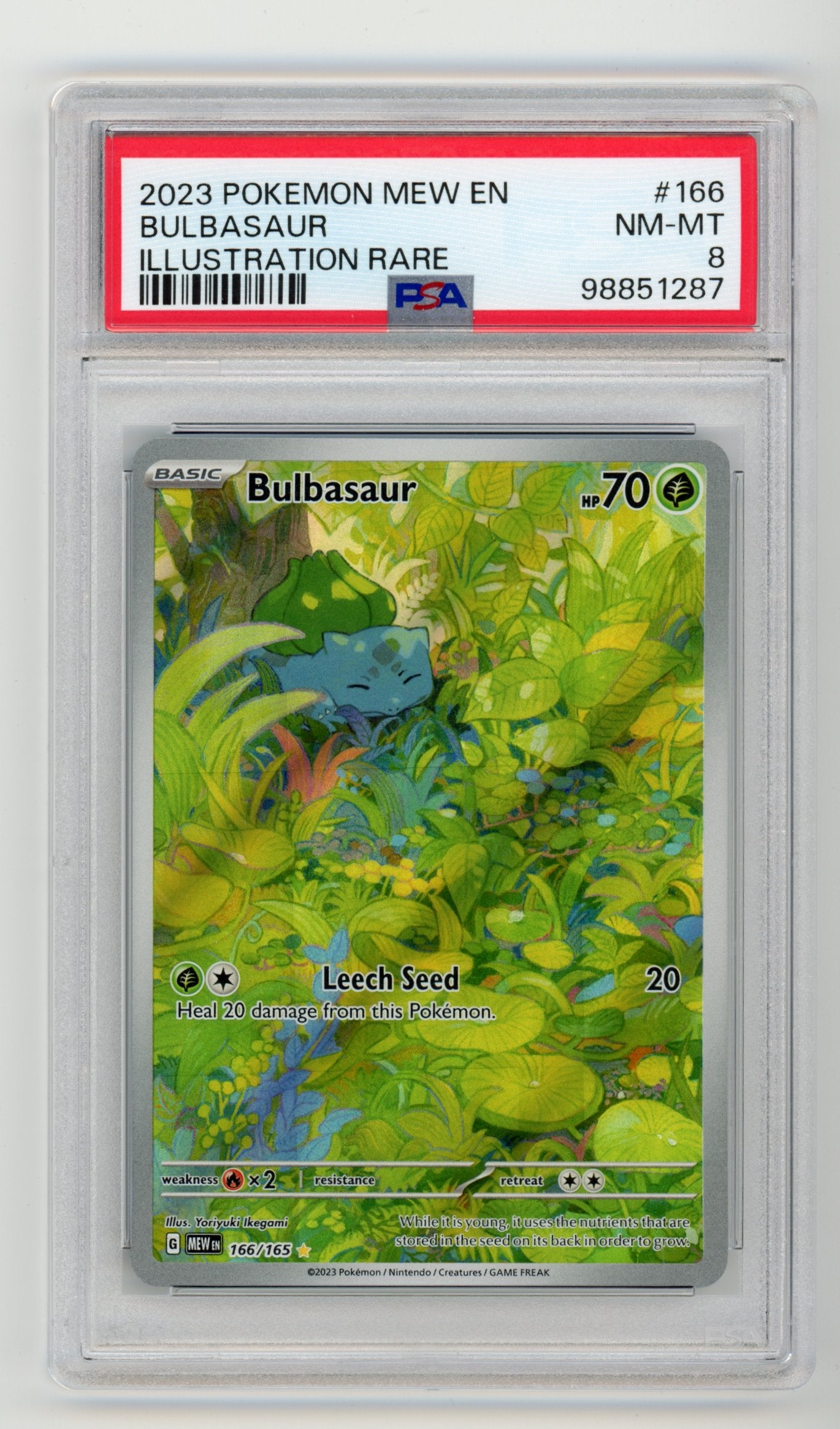 Bulbasaur - #166/165 PSA 8 - Pokémon Scarlet & Violet: 151