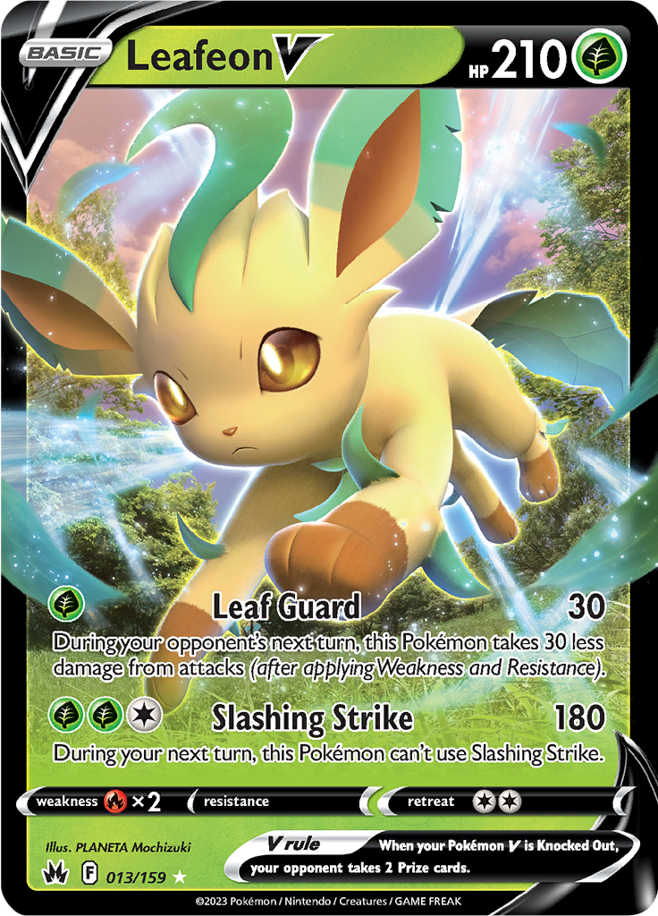 Leafeon V - #13/159 - Pokémon Sword & Shield - Crown Zenith