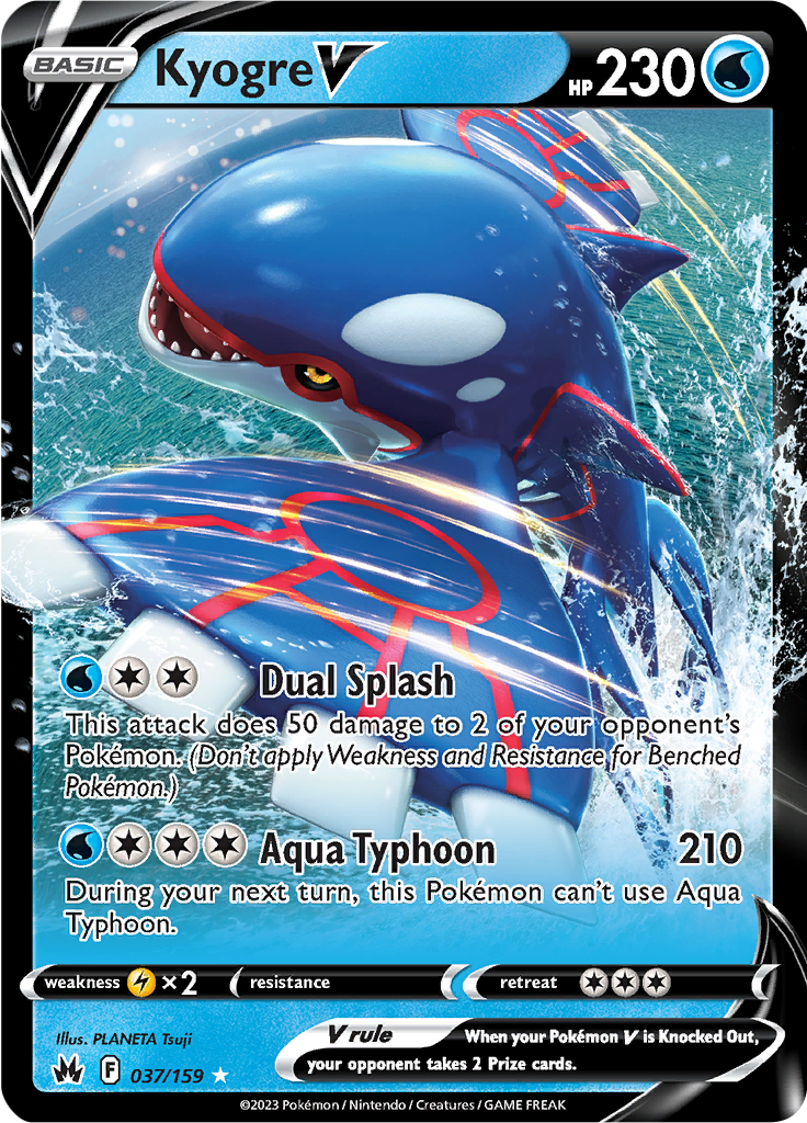 Kyogre V - #37/159 - Pokémon Sword & Shield - Crown Zenith