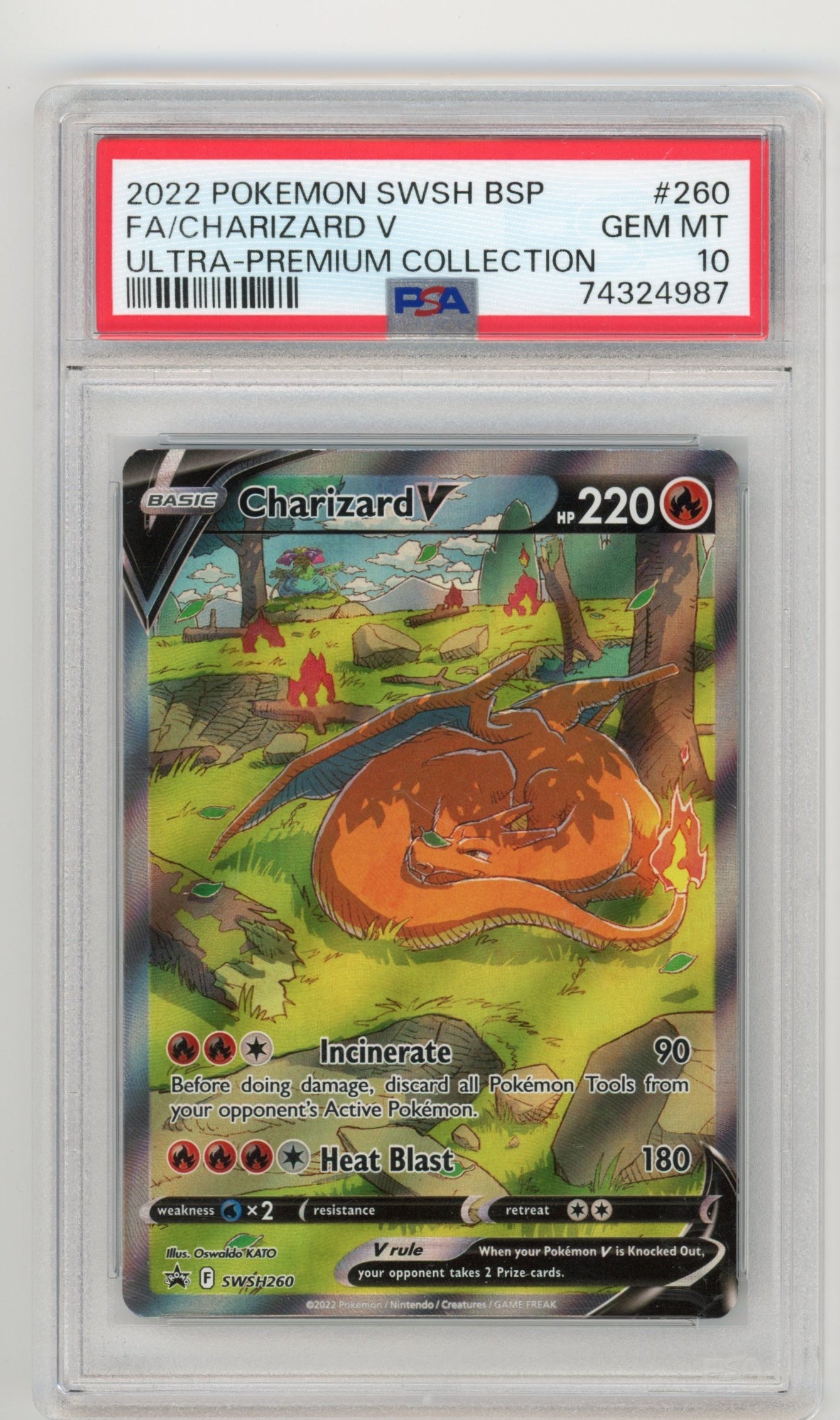 Charizard V  - #SWSH260 PSA 10 - Pokémon Sword & Shield: Black Star Promo