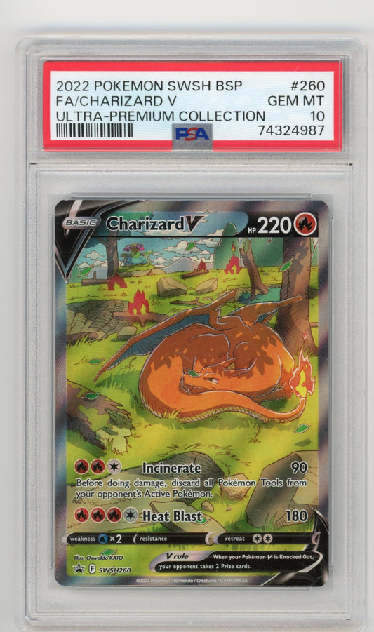 Charizard V  - #SWSH260 PSA 10 - Pokémon Sword & Shield: Black Star Promo