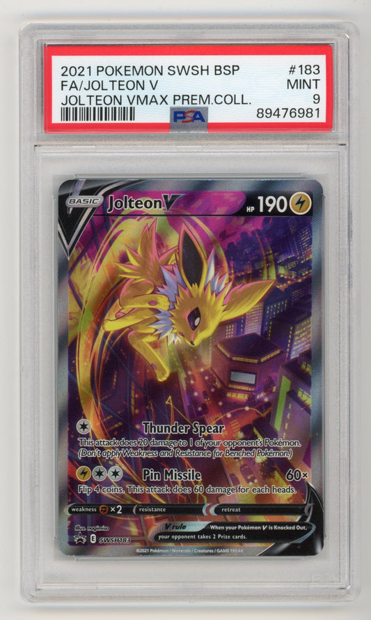 Jolteon V - #SWSH183 PSA 9 - Pokémon Sword & Shield: Black Star Promo