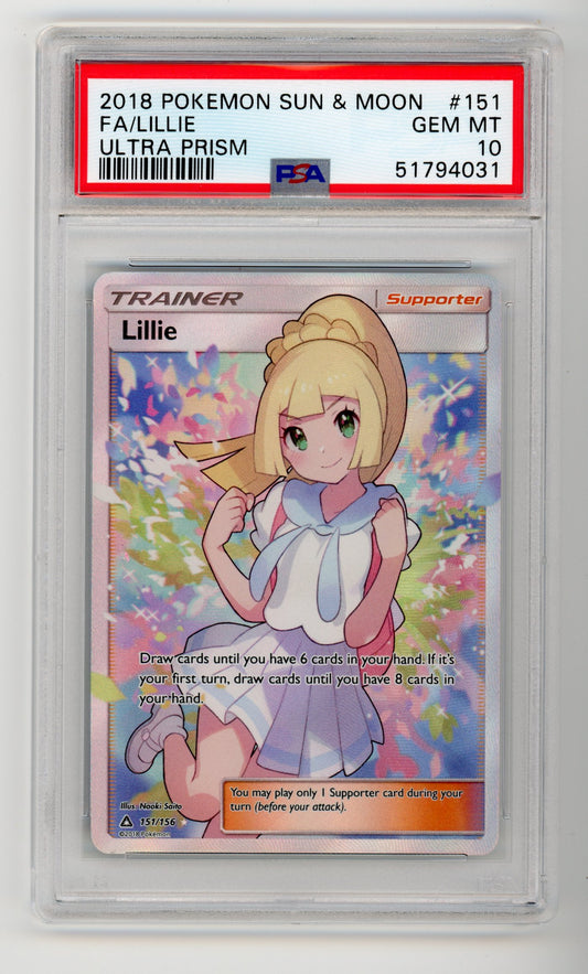 Lillie - #151/156 PSA 10 - Pokémon Sun & Moon: Ultra Prism