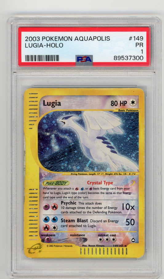 Lugia Holo - #149/147 PSA 1 - Pokémon E Cards Series: Aquapolis