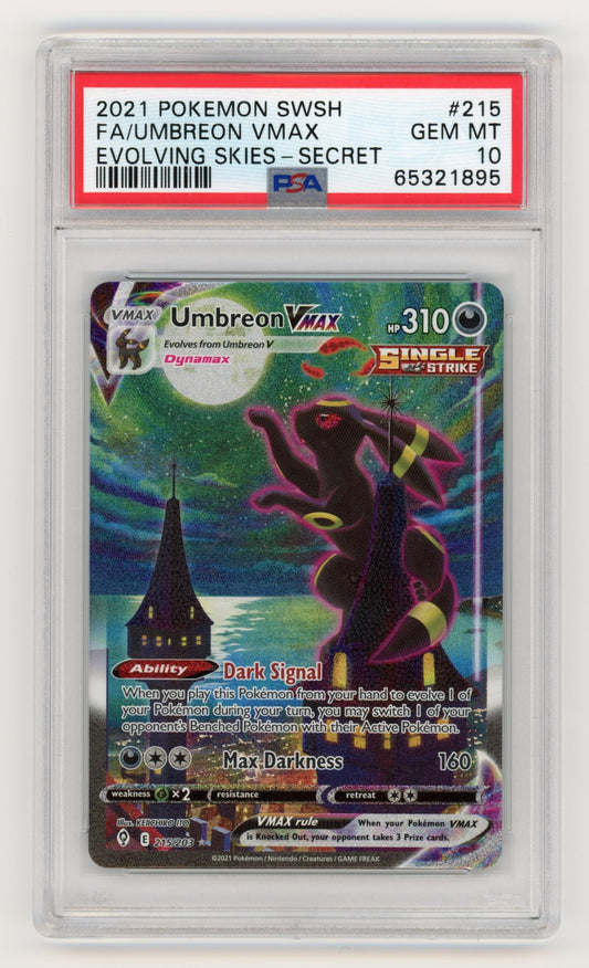 Umbreon Vmax - #215/203 PSA 10 - Pokémon Sword & Shield: Evolving Skies