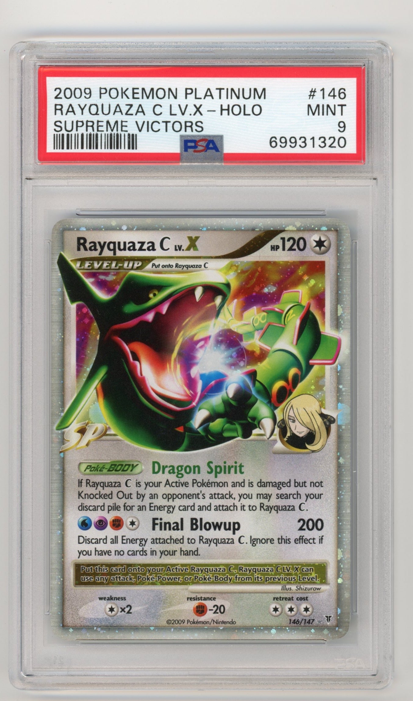 Rayquaza C LV.X Holo - #146/147 PSA 9 - Pokémon Platinum: Supreme Victors