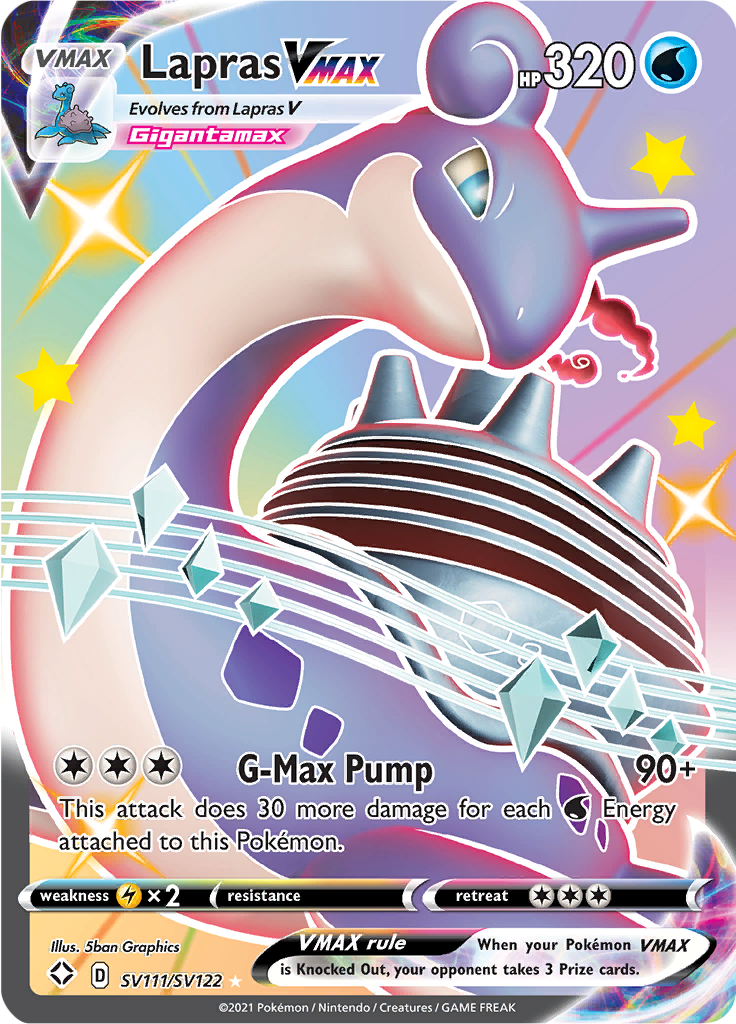 Lapras VMAX - #SV111/SV122 - Pokémon Sword & Shield - Shining Fates