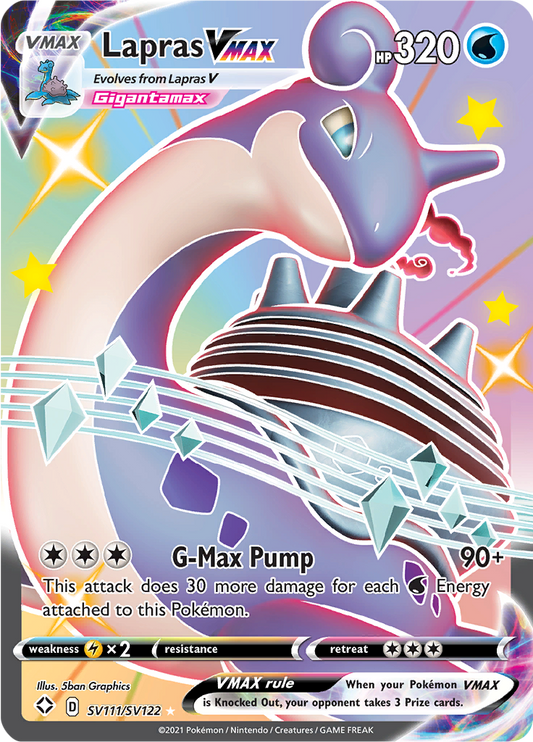 Lapras VMAX - #SV111/SV122 - Pokémon Sword & Shield - Shining Fates