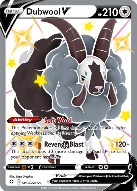 Dubwool V - #SV120/SV122 - Pokémon Sword & Shield - Shining Fates