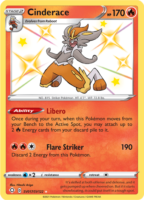 Cinderace - #SV17/SV122 - Pokémon Sword & Shield - Shining Fates