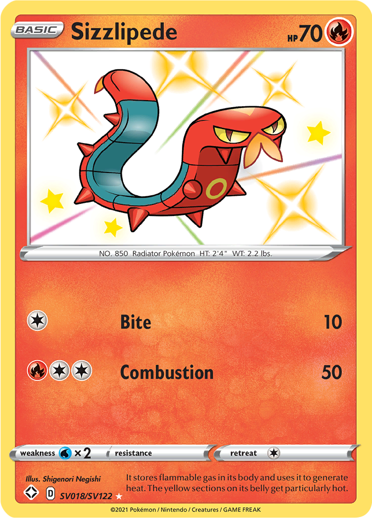 Sizzlipede - #SV18/SV122 - Pokémon Sword & Shield - Shining Fates