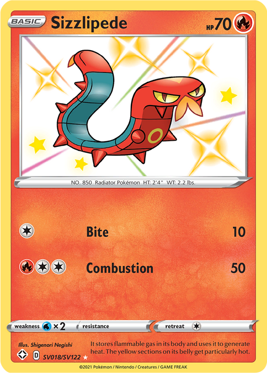 Sizzlipede - #SV18/SV122 - Pokémon Sword & Shield - Shining Fates