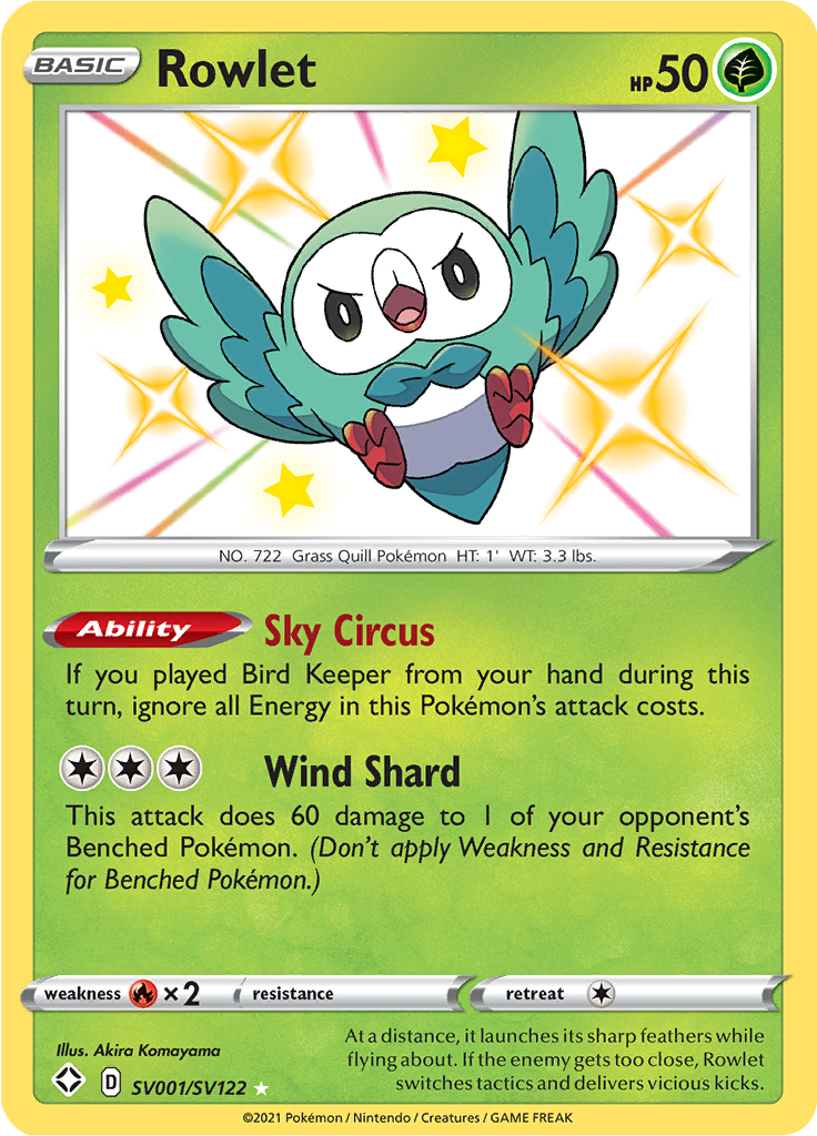 Rowlet - #SV1/SV122 - Pokémon Sword & Shield - Shining Fates