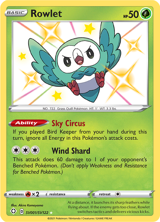 Rowlet - #SV1/SV122 - Pokémon Sword & Shield - Shining Fates