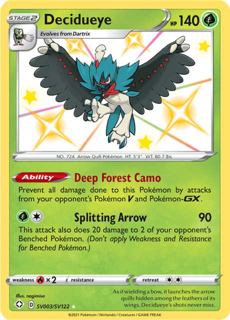 Decidueye - #SV3/SV122 - Pokémon Sword & Shield - Shining Fates