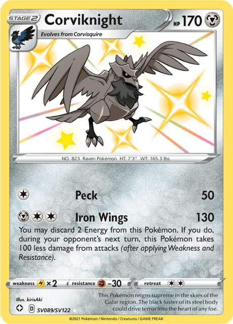 Corviknight - #SV89/SV122 - Pokémon Sword & Shield - Shining Fates