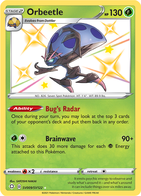 Orbeetle - #SV9/SV122 - Pokémon Sword & Shield - Shining Fates