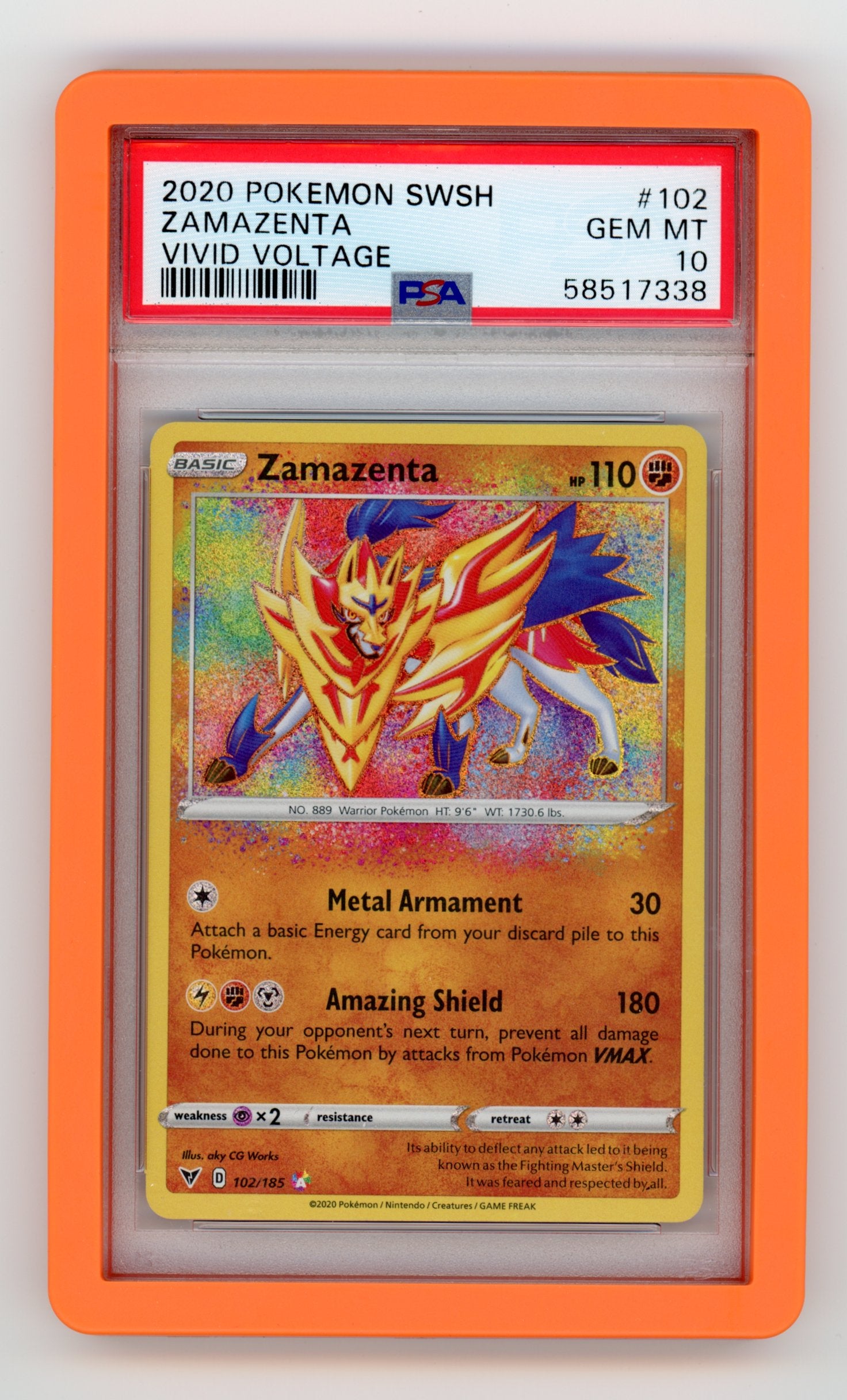 Zamazenta - #102/185 PSA 10 - Pokémon Sword & Shield: Vivid Voltage