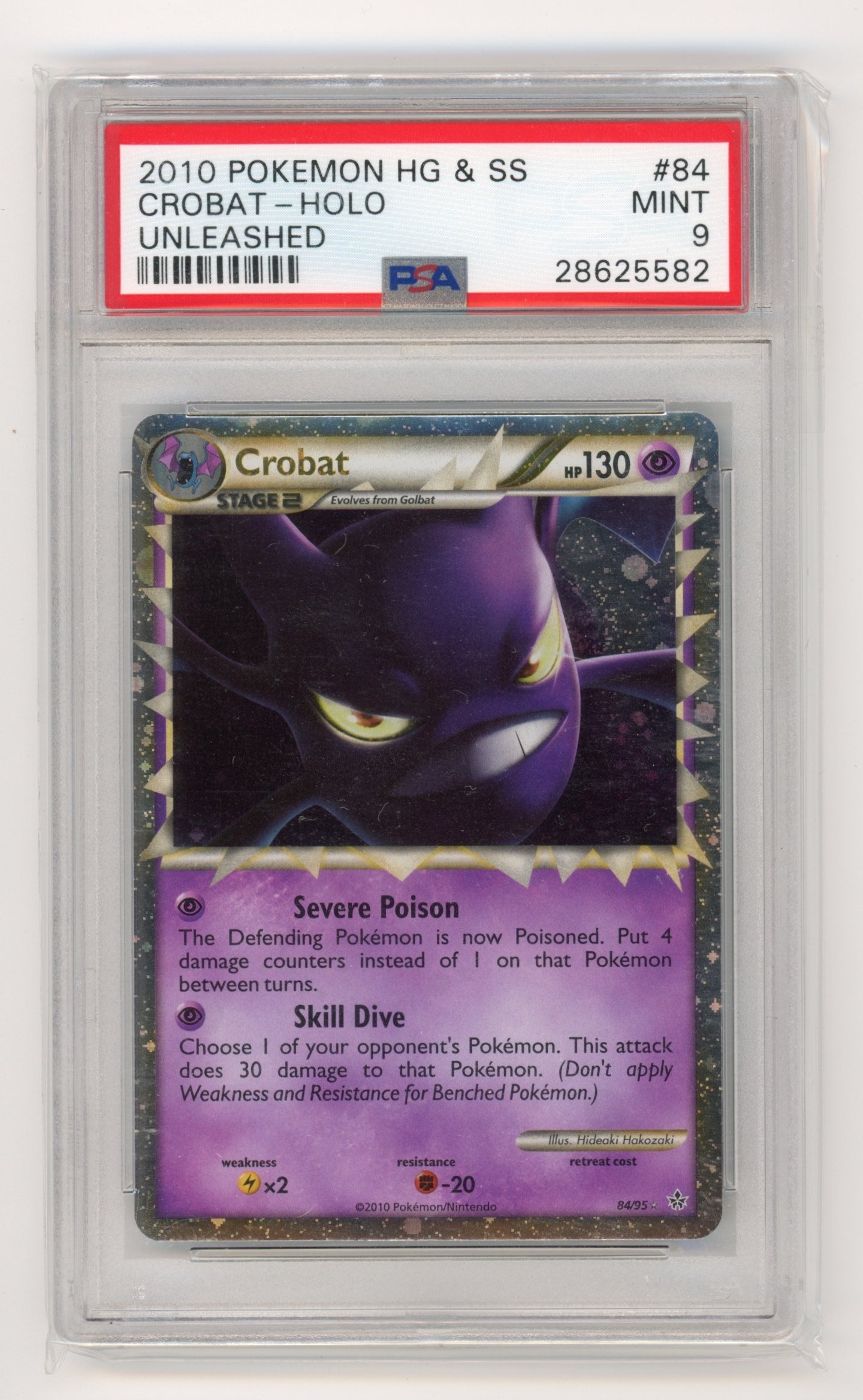 Crobat Holo - #84/95 PSA 9 - Pokémon HGSS: Unleashed