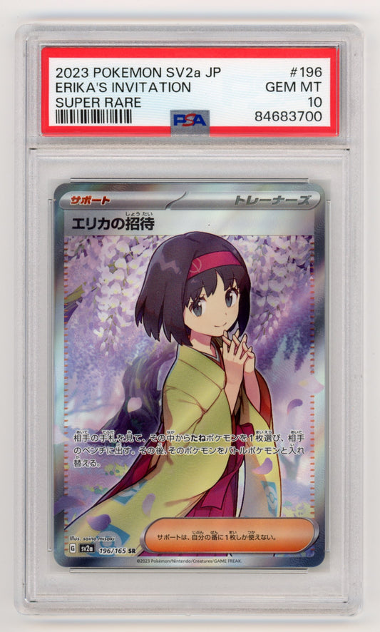 Erika's Invitation - #196/165 PSA 10 - Pokémon Scarlet & Violet: 151 Japansk