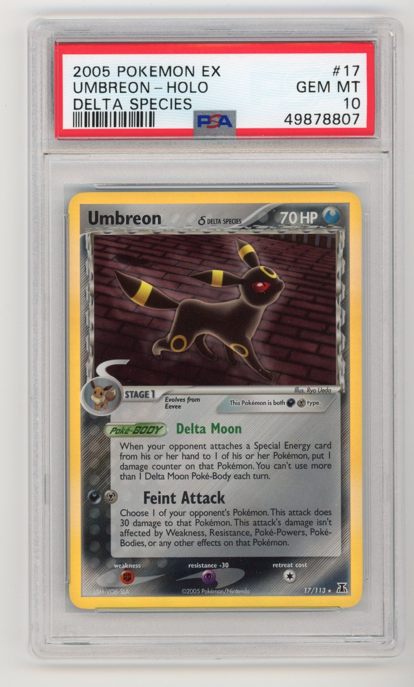 Umbreon - #17/113 PSA 10 - Pokémon EX: Delta Species