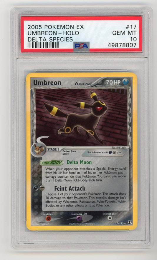 Umbreon - #17/113 PSA 10 - Pokémon EX: Delta Species