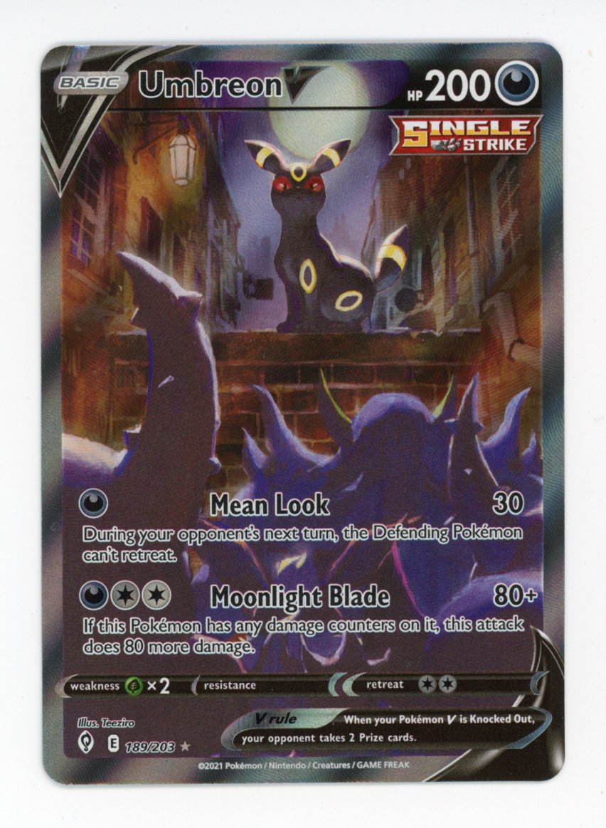 Umbreon V - #189/203 - Pokémon Scarlet & Violet - Evolving Skies